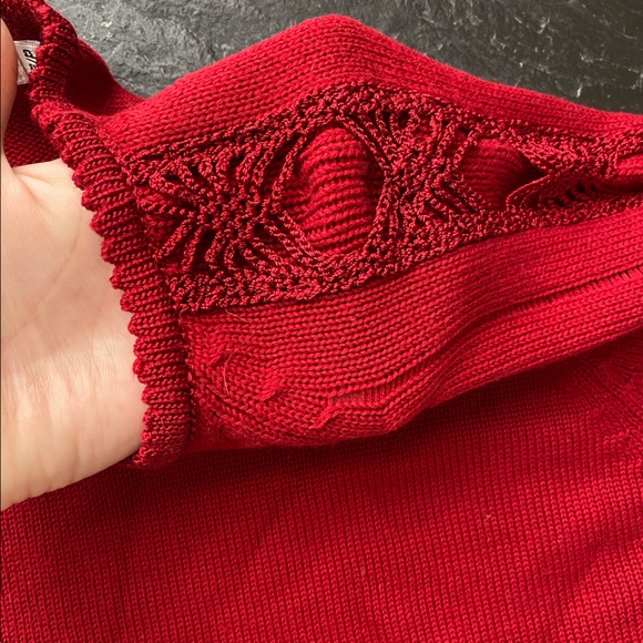 Vintage MOFFI International sweater Red with pretty design - Picture 5 of 8